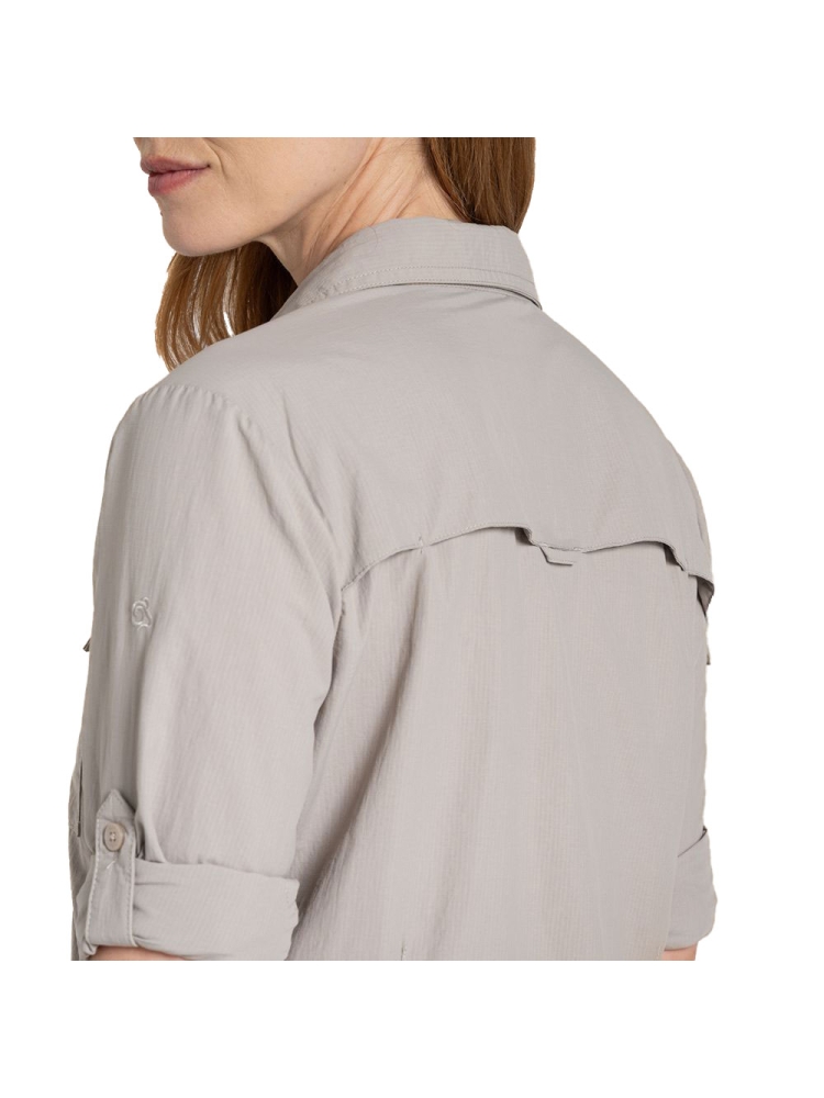 Craghoppers NosiLife Adventure Long Sleeved Shirt III Women's Soft Mushroom CWS534-KD7 shirts en tops online bestellen bij Kathmandu Outdoor & Travel