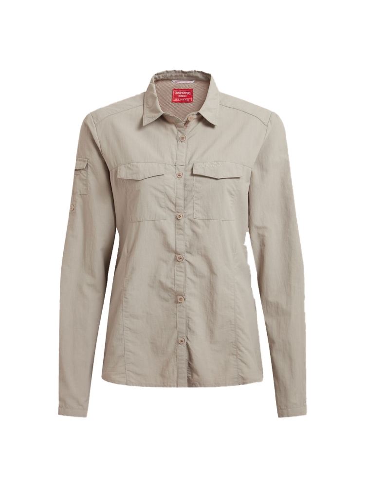 Craghoppers NosiLife Adventure Long Sleeved Shirt III Women's Soft Mushroom CWS534-KD7 shirts en tops online bestellen bij Kathmandu Outdoor & Travel