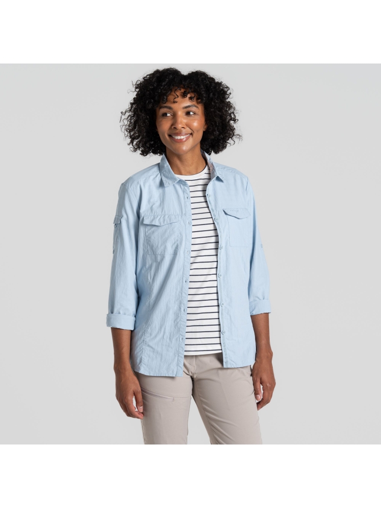 Craghoppers NosiLife Adventure Long Sleeved Shirt III Nimbus Blue CWS534-14Z shirts en tops online bestellen bij Kathmandu Outdoor & Travel