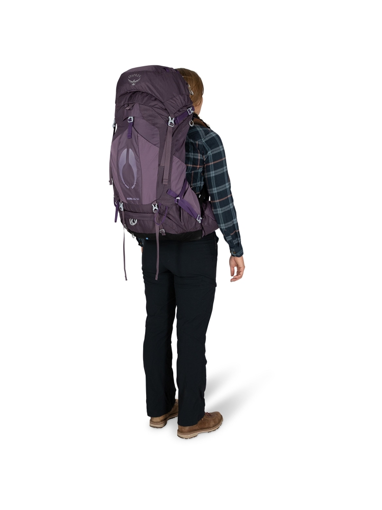 Osprey Aura AG 50 Women's Enchantment Purple 1000401x dagrugzakken online bestellen bij Kathmandu Outdoor & Travel