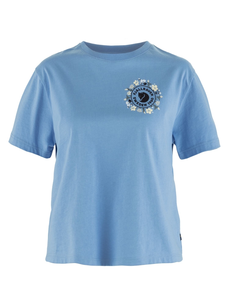 Fjällräven Fjällblomster Logo T-shirt Women's Ultramarine F14600213-537 shirts en tops online bestellen bij Kathmandu Outdoor & Travel