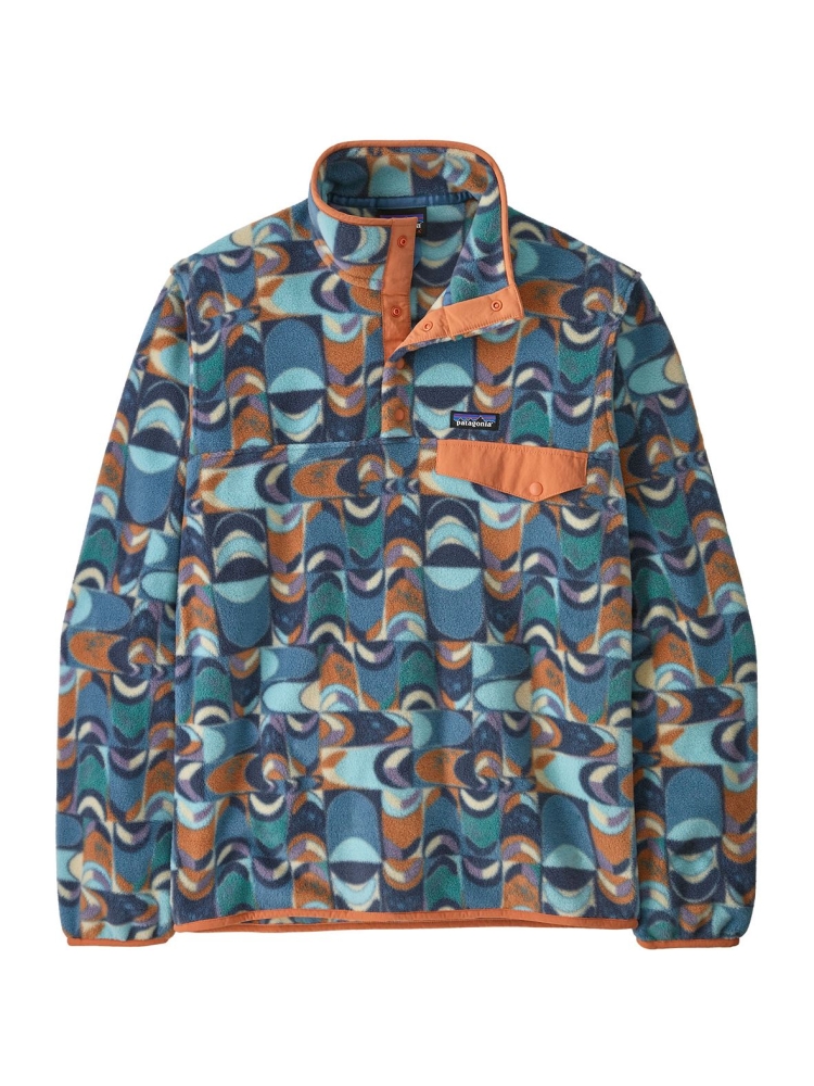 Patagonia LW Synch Snap-T P/O Swallowtail Geo: Still Blue 25551-SLGS fleeces en truien online bestellen bij Kathmandu Outdoor & Travel