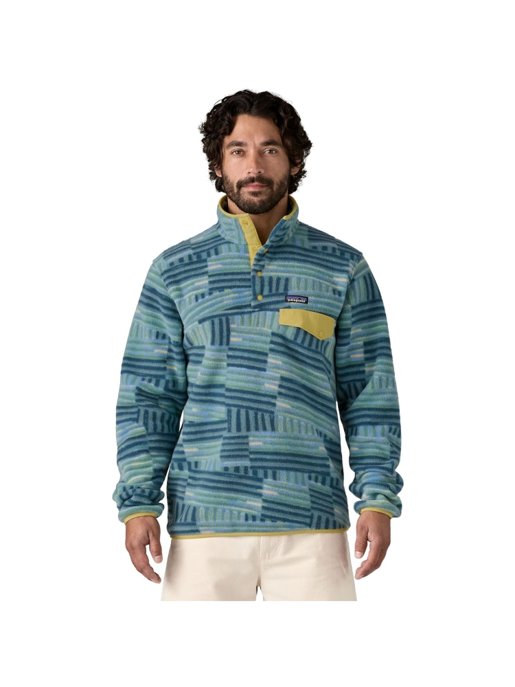 Patagonia LW Synch Snap-T P/O Quilty Fitz: Wetland Blue 25551-QFWE fleeces en truien online bestellen bij Kathmandu Outdoor & Travel
