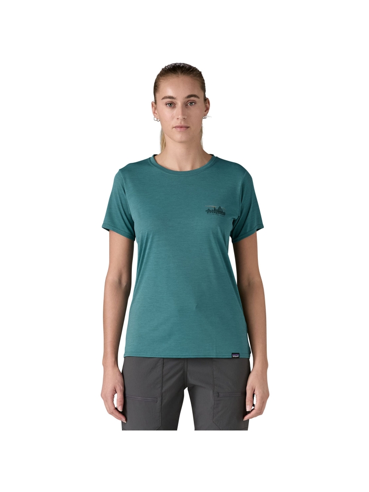 Patagonia Cap Cool Daily Graphic Shirt Women's '73 Skyline: Wetland Blue X-Dy 45250-SKWX shirts en tops online bestellen bij Kathmandu Outdoor & Travel