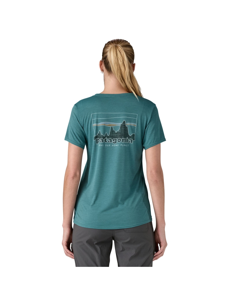 Patagonia Cap Cool Daily Graphic Shirt Women's '73 Skyline: Wetland Blue X-Dy 45250-SKWX shirts en tops online bestellen bij Kathmandu Outdoor & Travel