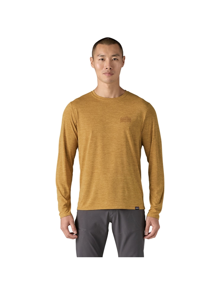 Patagonia L/S Cap Cool Daily Graphic Shirt Strataspire: Beeswax Tan X-Dye 45190-SBXX shirts en tops online bestellen bij Kathmandu Outdoor & Travel