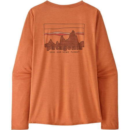 Patagonia  L/S Cap Cool Daily Graphic Shirt Women's '73 Skyline: Rock Melon X-Dye