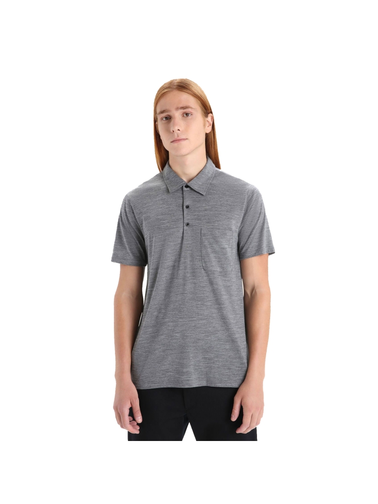 Icebreaker Drayden SS Polo Gristone Hthr IB0A56EI-0131 shirts en tops online bestellen bij Kathmandu Outdoor & Travel