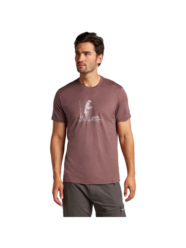 Icebreaker Mer 150 Tech Lite SS T Pol Paddle Carob IB0A572X-0B11 shirts en tops online bestellen bij Kathmandu Outdoor & Travel