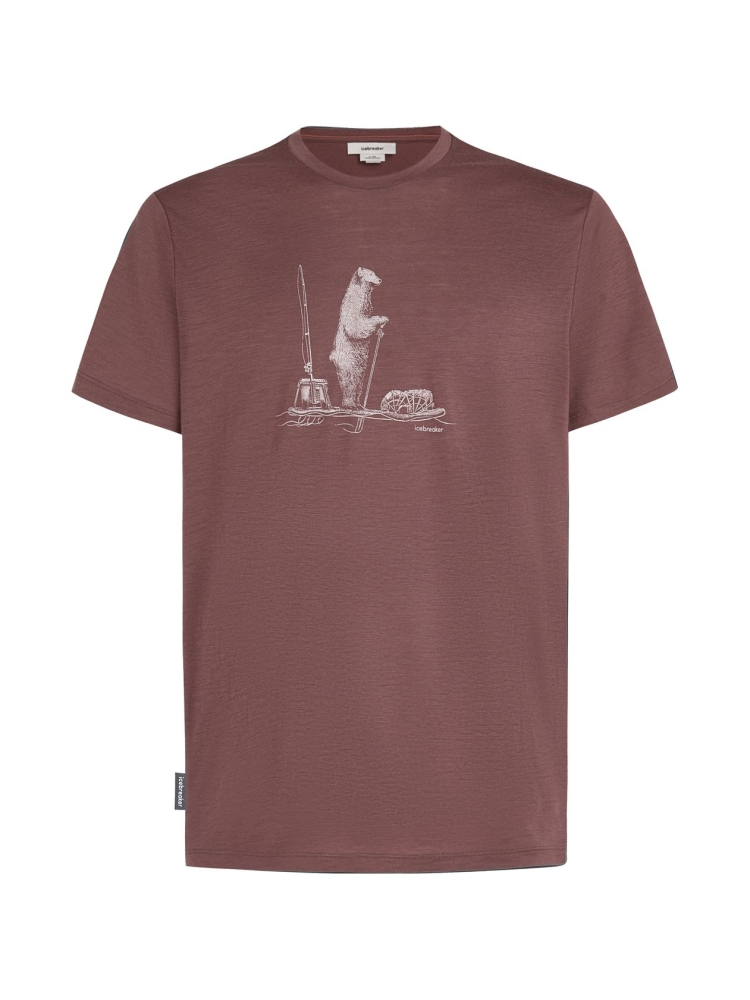 Icebreaker Mer 150 Tech Lite SS T Pol Paddle Carob IB0A572X-0B11 shirts en tops online bestellen bij Kathmandu Outdoor & Travel