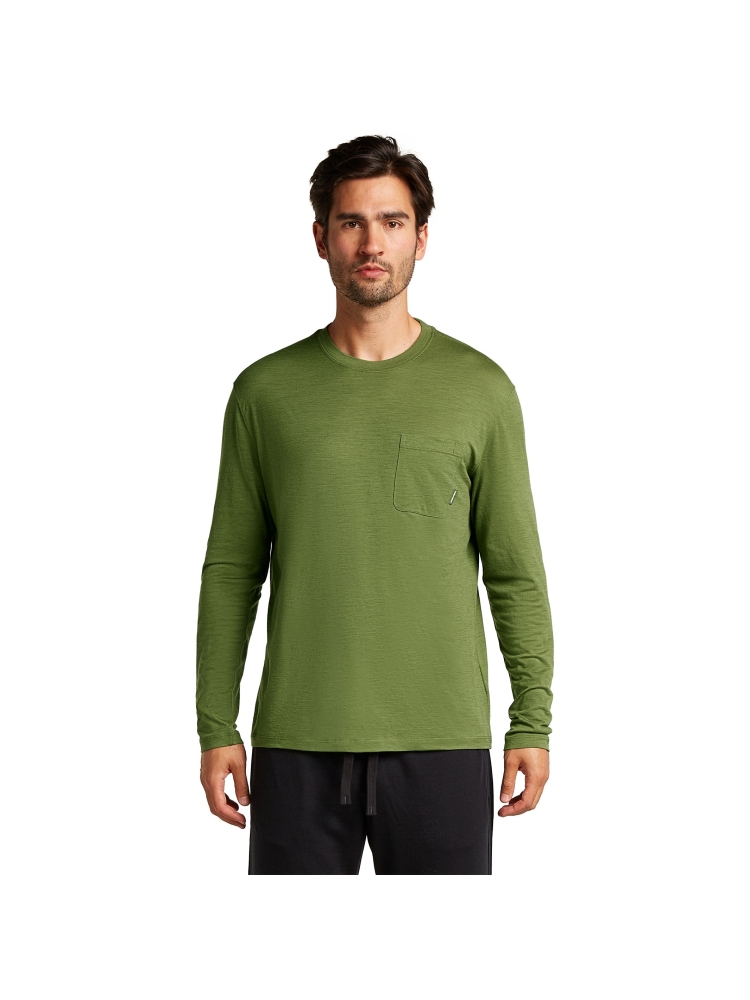Icebreaker Mer Tech Lite III LS Relaxed Pocket Tee Sphagnum IB0A56WG-0BD1 shirts en tops online bestellen bij Kathmandu Outdoor & Travel