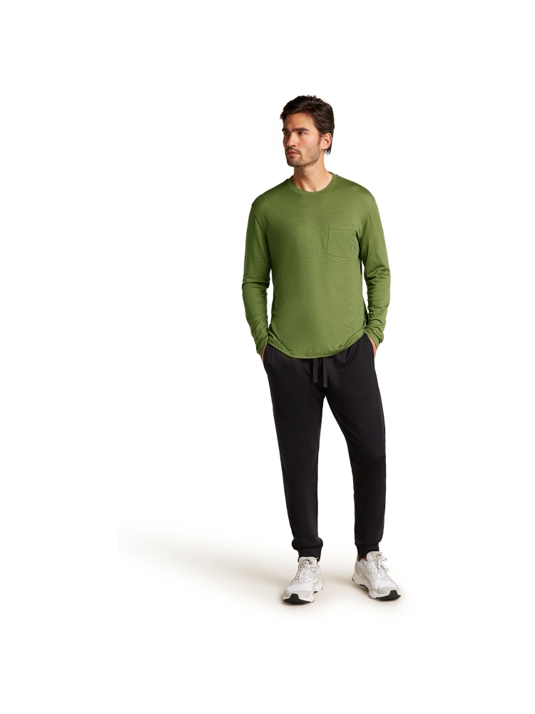 Icebreaker Mer Tech Lite III LS Relaxed Pocket Tee Sphagnum IB0A56WG-0BD1 shirts en tops online bestellen bij Kathmandu Outdoor & Travel
