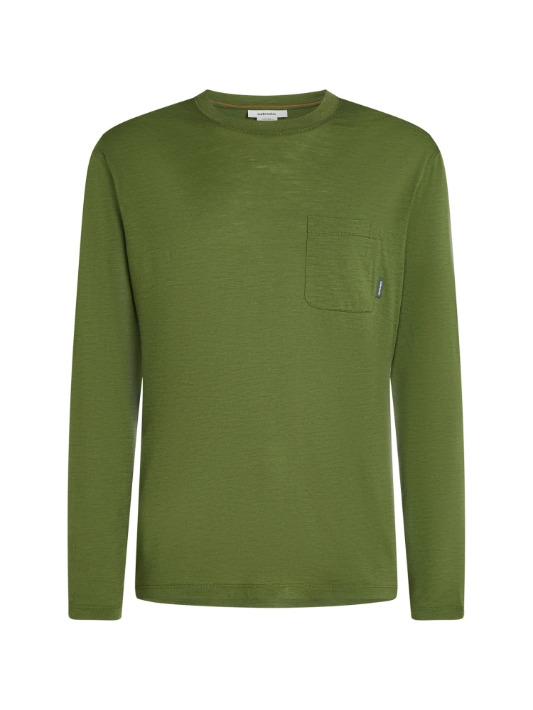Icebreaker Mer Tech Lite III LS Relaxed Pocket Tee Sphagnum IB0A56WG-0BD1 shirts en tops online bestellen bij Kathmandu Outdoor & Travel