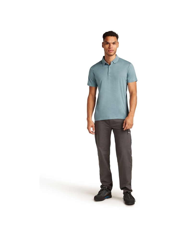 Icebreaker Mer 150 Tech Lite III SS Polo Blue Ash IB0A56WK-0A51 shirts en tops online bestellen bij Kathmandu Outdoor & Travel