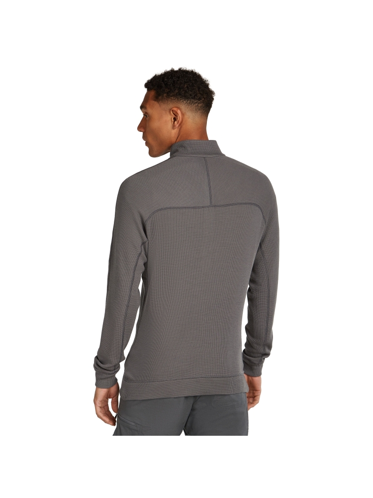 Icebreaker Mer 260 Waffle Knit Wander LS Half Zip Obsidian IB0A577U-0A11 fleeces en truien online bestellen bij Kathmandu Outdoor & Travel