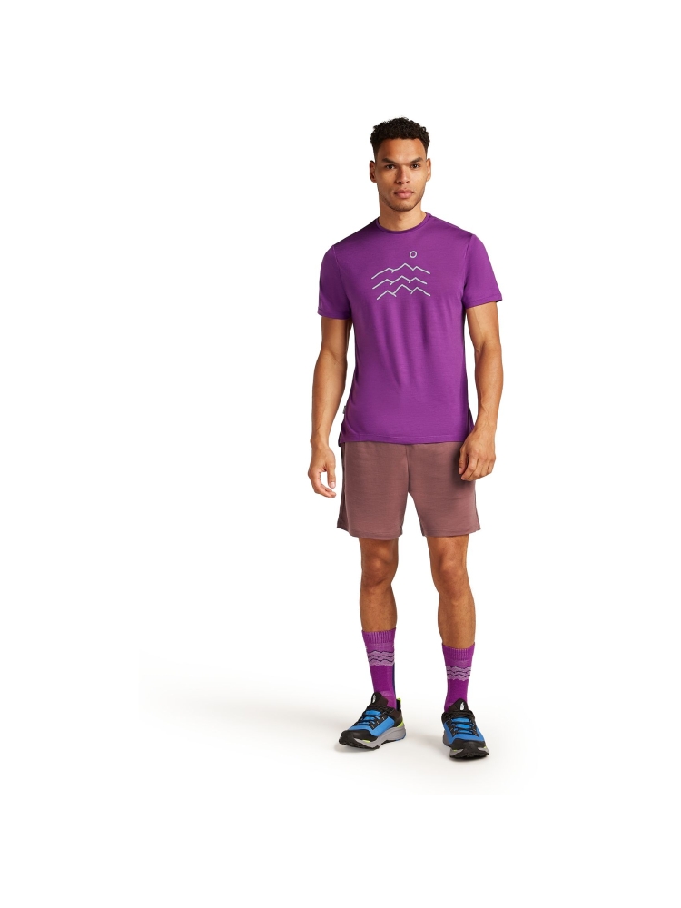 Icebreaker Mer 125 Cool-Lite Sphere SS Tee Across Passion IB0A5781-0A31 shirts en tops online bestellen bij Kathmandu Outdoor & Travel