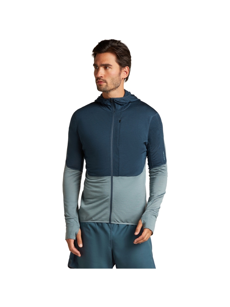 Icebreaker Mer 200 Realfleece Descender LS Zip Abyss/Blue/Ash IBBA56VZ-0C41 fleeces en truien online bestellen bij Kathmandu Outdoor & Travel