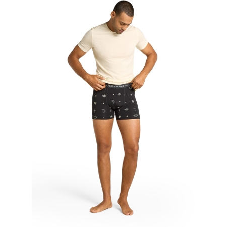 Icebreaker  Mer 150 Anatomica Boxers Explore More Black/AOP