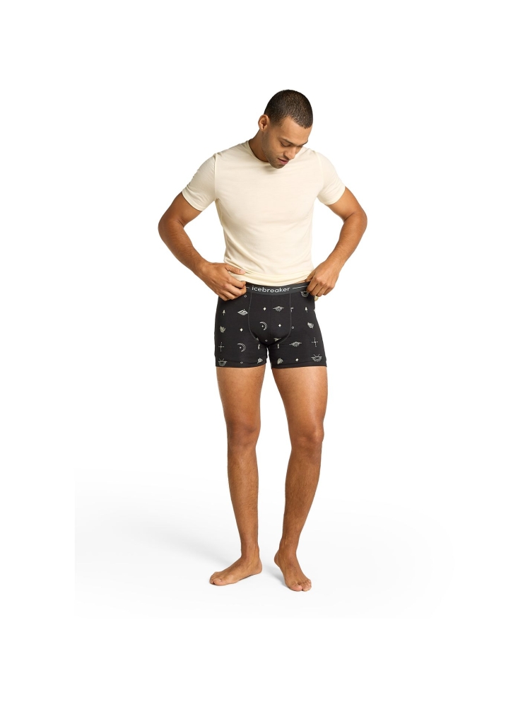 Icebreaker Mer 150 Anatomica Boxers Explore More Black/AOP IB0A5773-1241 onderkleding/thermokleding online bestellen bij Kathmandu Outdoor & Travel