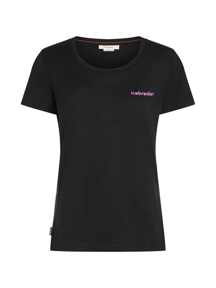 Icebreaker Mer 150 Tech Lite SS Scop T IB Wordmar Women's Black IB0A576S-0011 shirts en tops online bestellen bij Kathmandu Outdoor & Travel