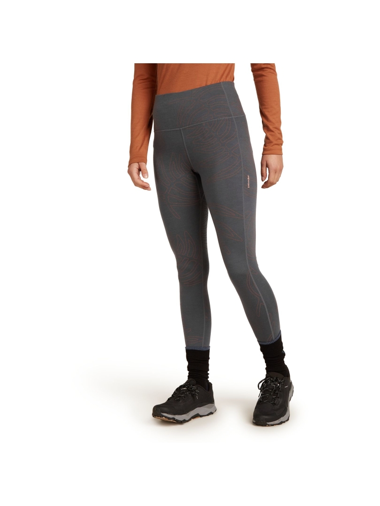 Icebreaker Mer 260 Fastray 25 HR Tight Fresh Women's Obsidian/Carob/AOP IB0A579U-0GG1 broeken online bestellen bij Kathmandu Outdoor & Travel