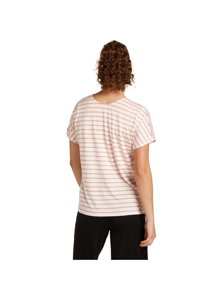 Icebreaker Mer Drayden Reversible SS Top Stripe Women's Ecru/Hthr/Desert Sand IB0A56ZW-0AX1 shirts en tops online bestellen bij Kathmandu Outdoor & Travel
