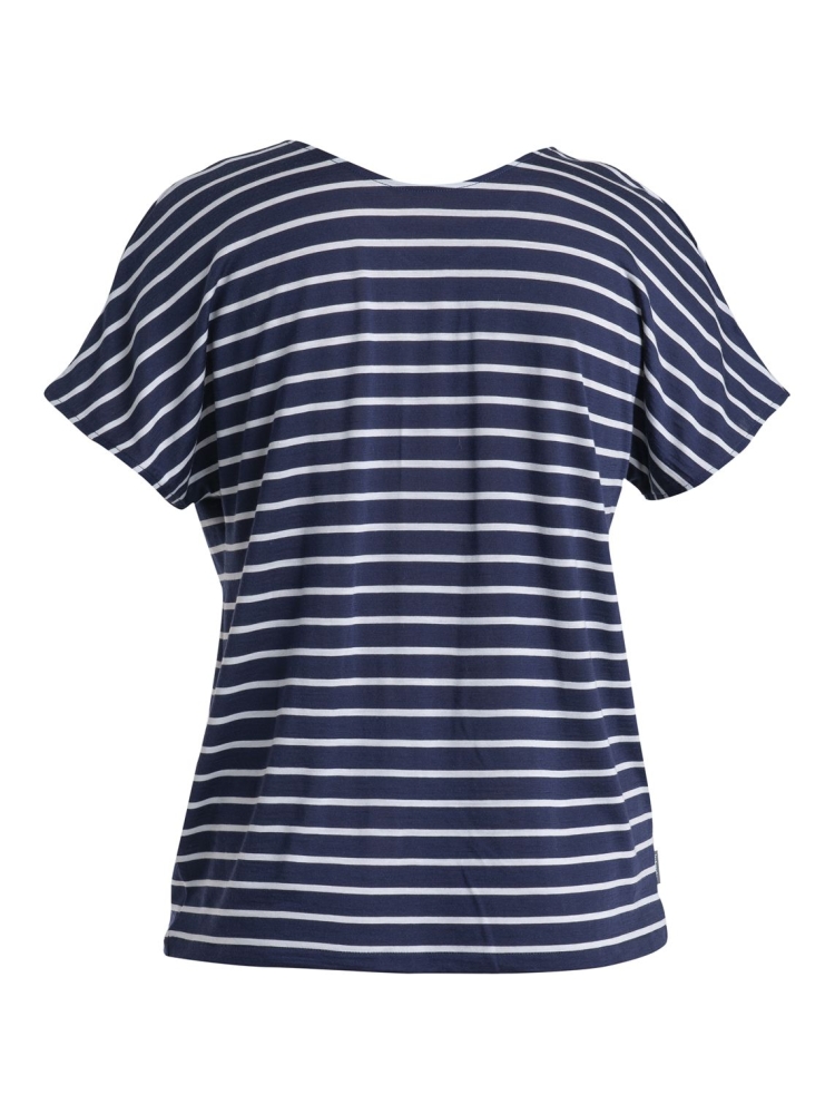 Icebreaker Mer Drayden Reversible SS Top Stripe Women's Midnight Navy/Snow IB0A56ZW-3291 shirts en tops online bestellen bij Kathmandu Outdoor & Travel
