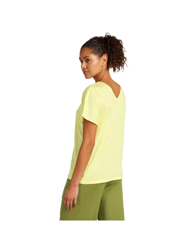 Icebreaker Drayden Reversible SS Top Women's Citrine IB0A56ES-0AB1 shirts en tops online bestellen bij Kathmandu Outdoor & Travel