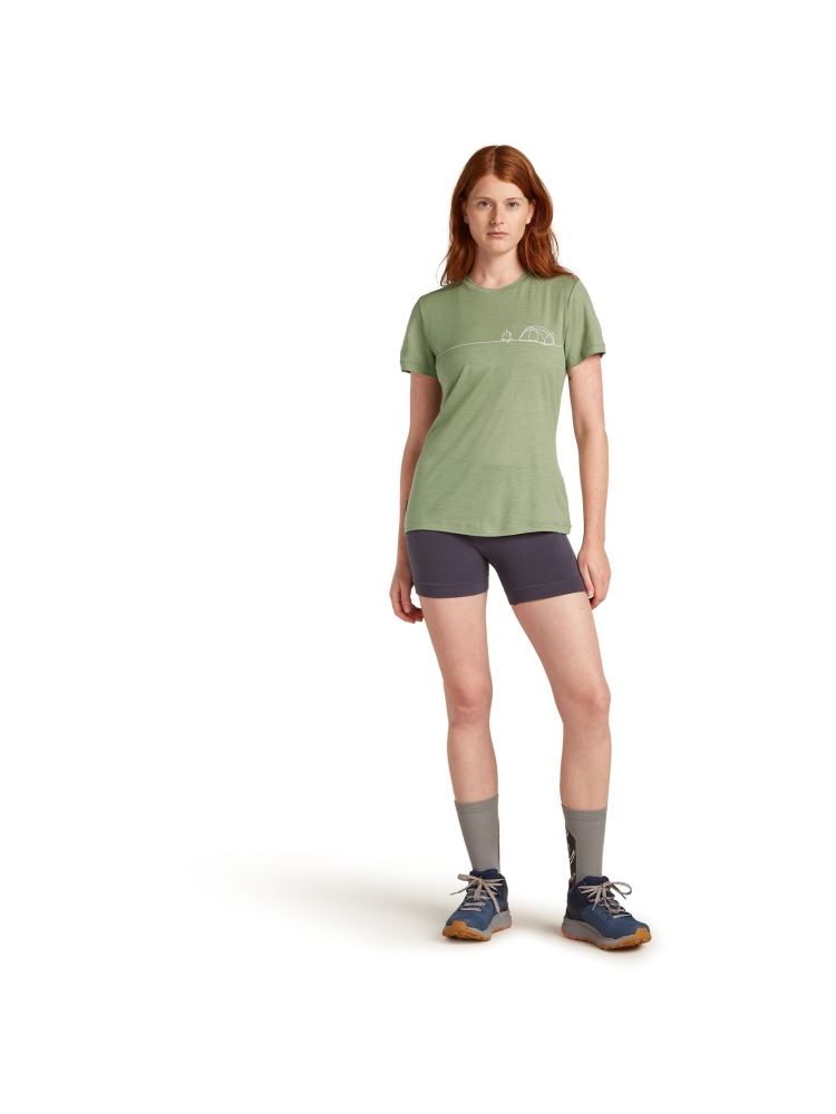 Icebreaker Mer 150 Tech Lite SS Tee Single Line C Women's Lichen IB0A576N-A741 shirts en tops online bestellen bij Kathmandu Outdoor & Travel