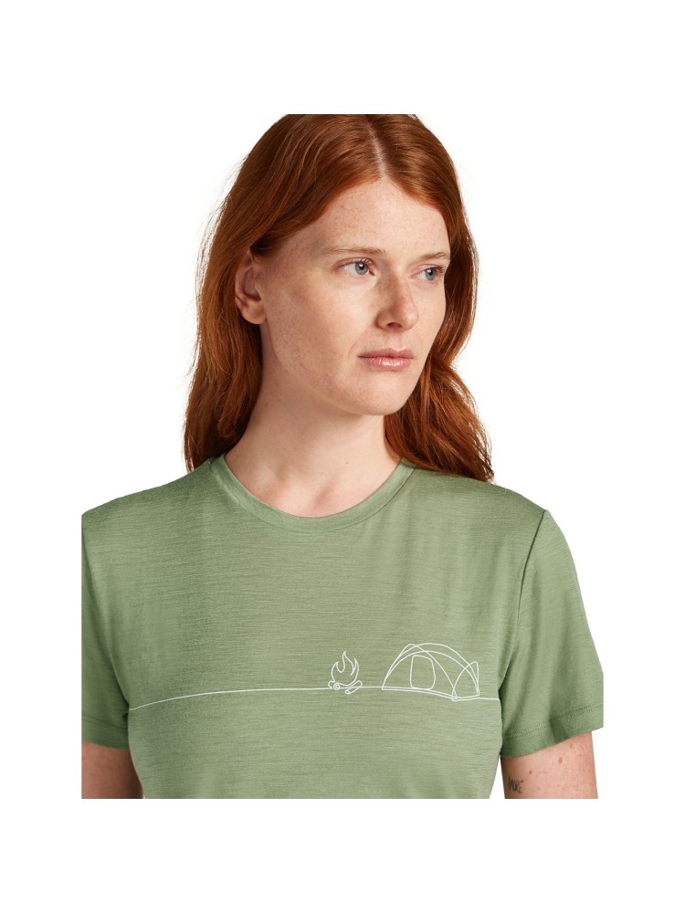 Icebreaker Mer 150 Tech Lite SS Tee Single Line C Women's Lichen IB0A576N-A741 shirts en tops online bestellen bij Kathmandu Outdoor & Travel