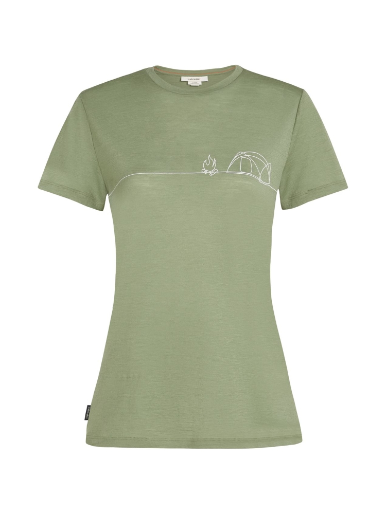 Icebreaker Mer 150 Tech Lite SS Tee Single Line C Women's Lichen IB0A576N-A741 shirts en tops online bestellen bij Kathmandu Outdoor & Travel