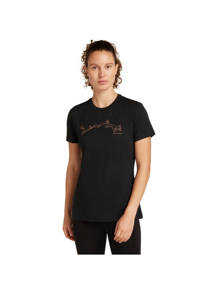 Icebreaker Mer 150 Tech Lite SS Tee Airbourne Squ Women's Black IB0A579T-0011 shirts en tops online bestellen bij Kathmandu Outdoor & Travel