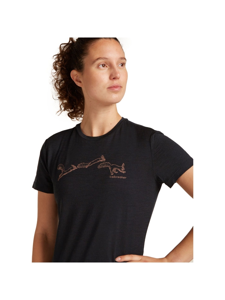 Icebreaker Mer 150 Tech Lite SS Tee Airbourne Squ Women's Black IB0A579T-0011 shirts en tops online bestellen bij Kathmandu Outdoor & Travel