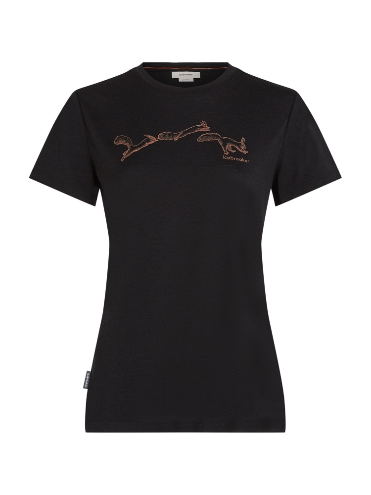 Icebreaker Mer 150 Tech Lite SS Tee Airbourne Squ Women's Black IB0A579T-0011 shirts en tops online bestellen bij Kathmandu Outdoor & Travel