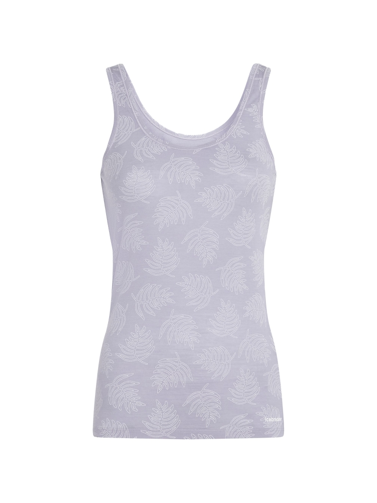 Icebreaker Mer 150 Siren Tank Fresh Ferns Women's AOP Grey Quartz/Snow IB0A5775-0B41 shirts en tops online bestellen bij Kathmandu Outdoor & Travel