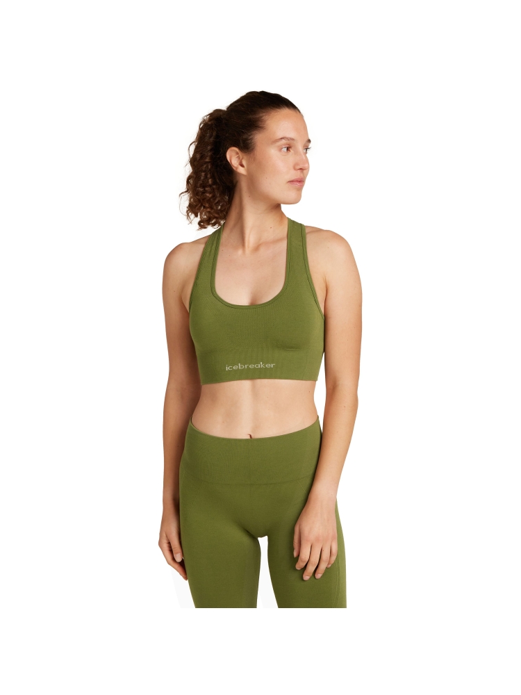 Icebreaker Mer 260 Zoneknit Seamless Bra Women's Sphagnum IB0A56XN-0BD1 onderkleding/thermokleding online bestellen bij Kathmandu Outdoor & Travel