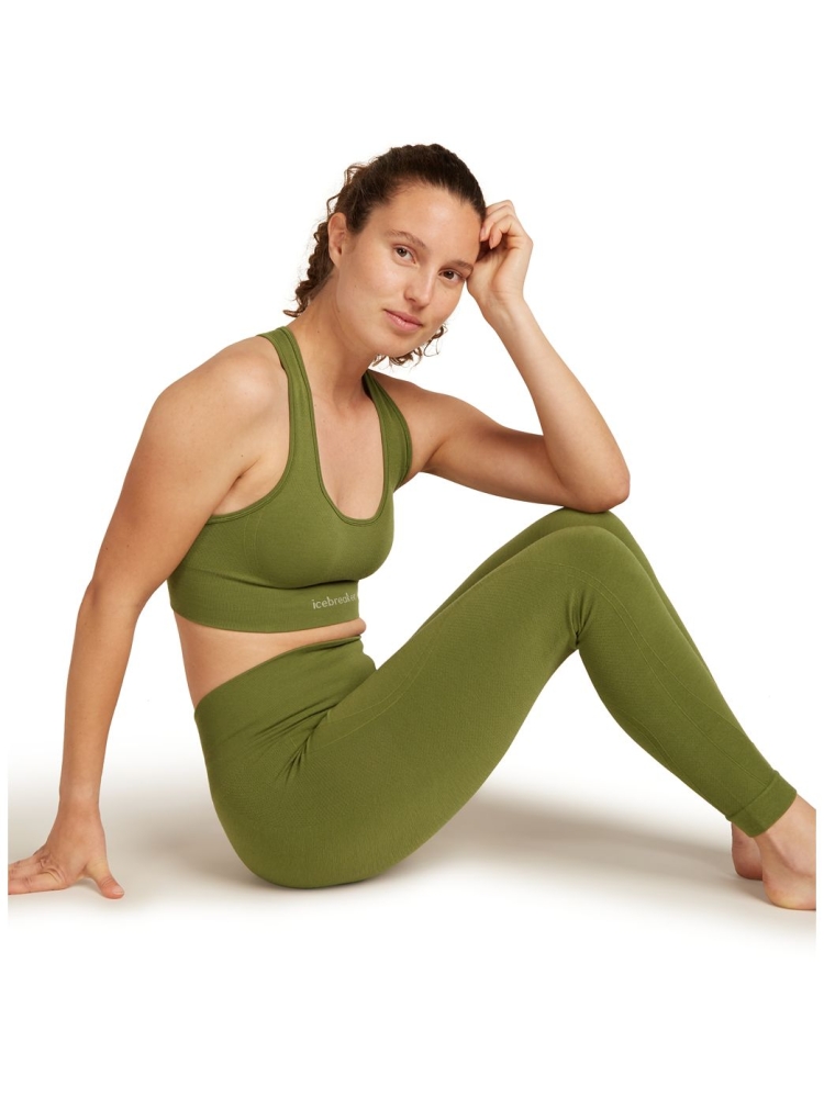 Icebreaker Mer 260 Zoneknit Seamless Bra Women's Sphagnum IB0A56XN-0BD1 onderkleding/thermokleding online bestellen bij Kathmandu Outdoor & Travel