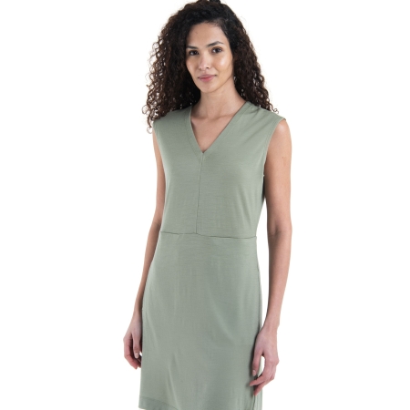 Icebreaker  Mer 200 Granary Sleeveless V Neck Dres Women's Lichen