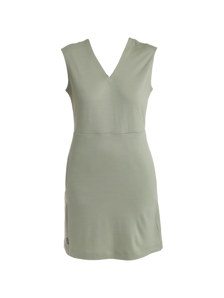 Icebreaker Mer 200 Granary Sleeveless V Neck Dres Women's Lichen IB0A56XS-A741 jurken en rokken online bestellen bij Kathmandu Outdoor & Travel