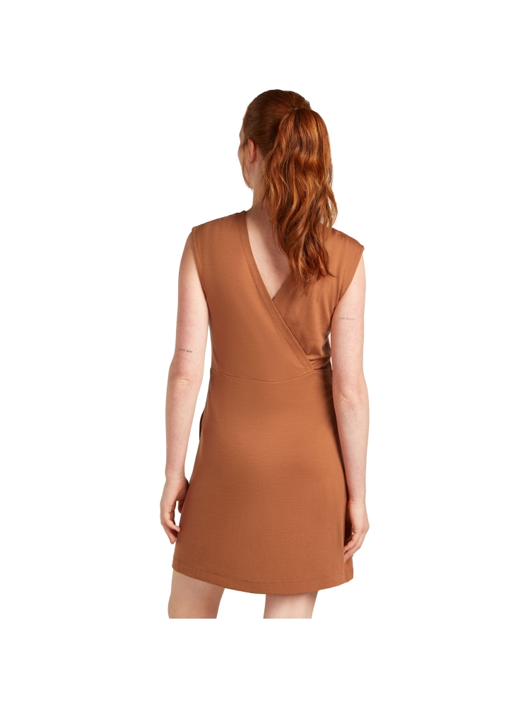Icebreaker Mer 200 Granary Sleeveless V Neck Dres Women's Dusty Clay IB0A56XS-0B01 jurken en rokken online bestellen bij Kathmandu Outdoor & Travel