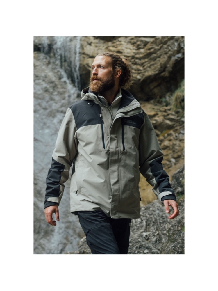 Jack Wolfskin Jasper 2L Jacket stone 1108373-4030 jassen online bestellen bij Kathmandu Outdoor & Travel
