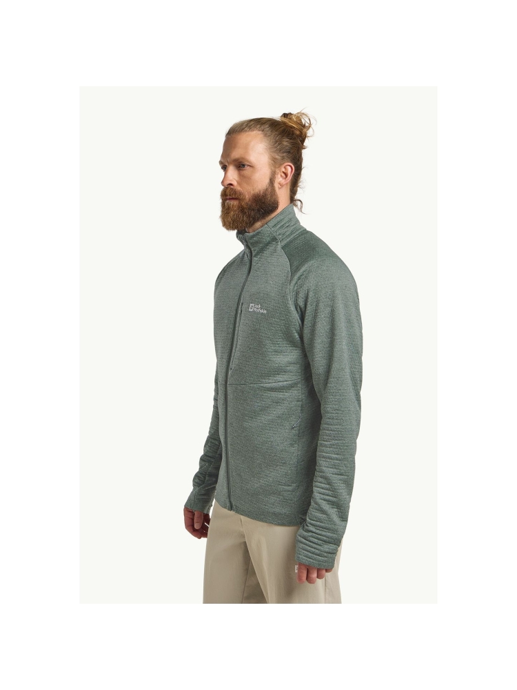 Jack Wolfskin Taiga Full Zip slate green A64200-4136 fleeces en truien online bestellen bij Kathmandu Outdoor & Travel