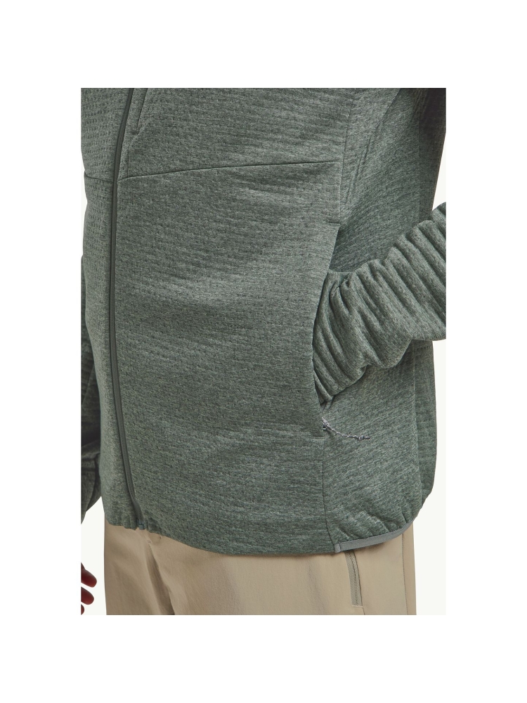 Jack Wolfskin Taiga Full Zip slate green A64200-4136 fleeces en truien online bestellen bij Kathmandu Outdoor & Travel