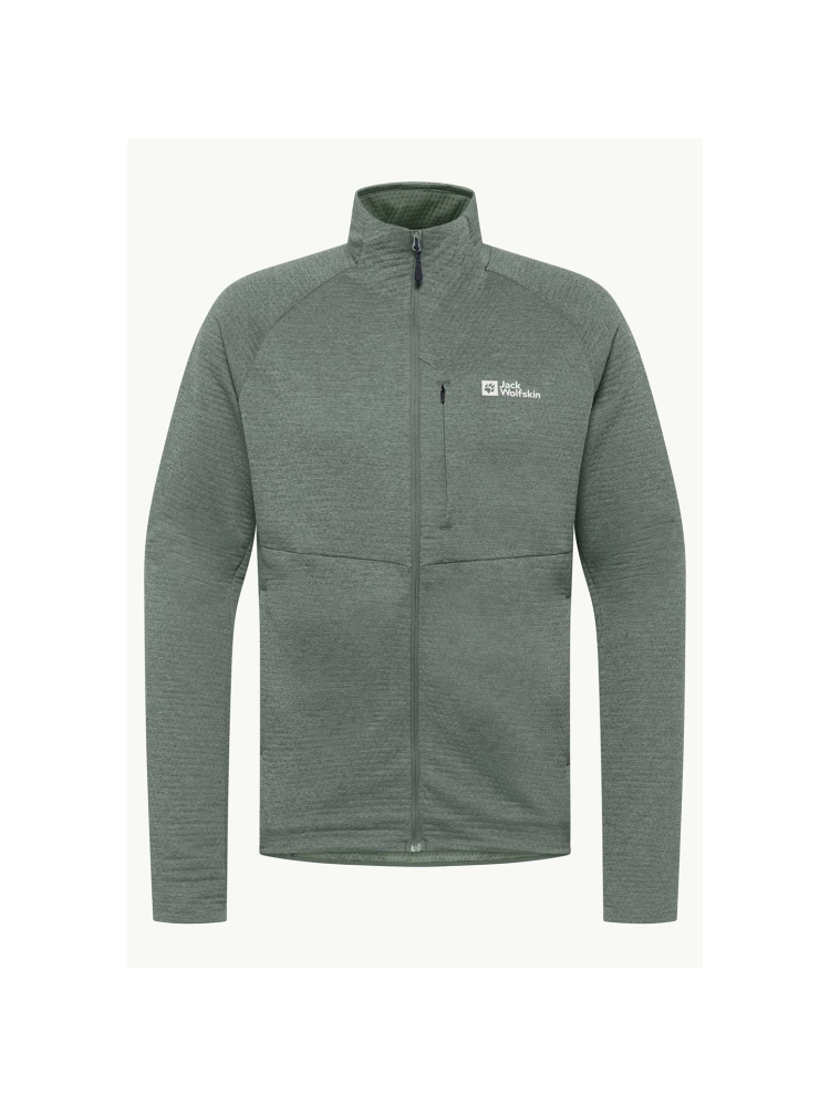 Jack Wolfskin Taiga Full Zip slate green A64200-4136 fleeces en truien online bestellen bij Kathmandu Outdoor & Travel