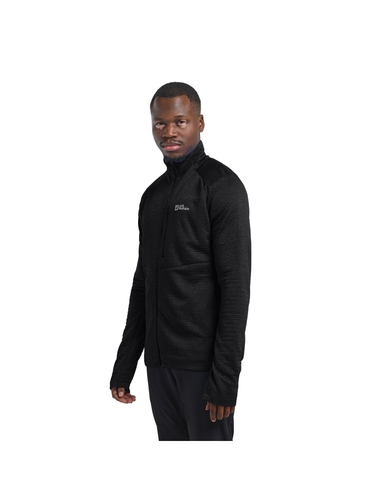 Jack Wolfskin Taiga Full Zip black A64200-6000 fleeces en truien online bestellen bij Kathmandu Outdoor & Travel