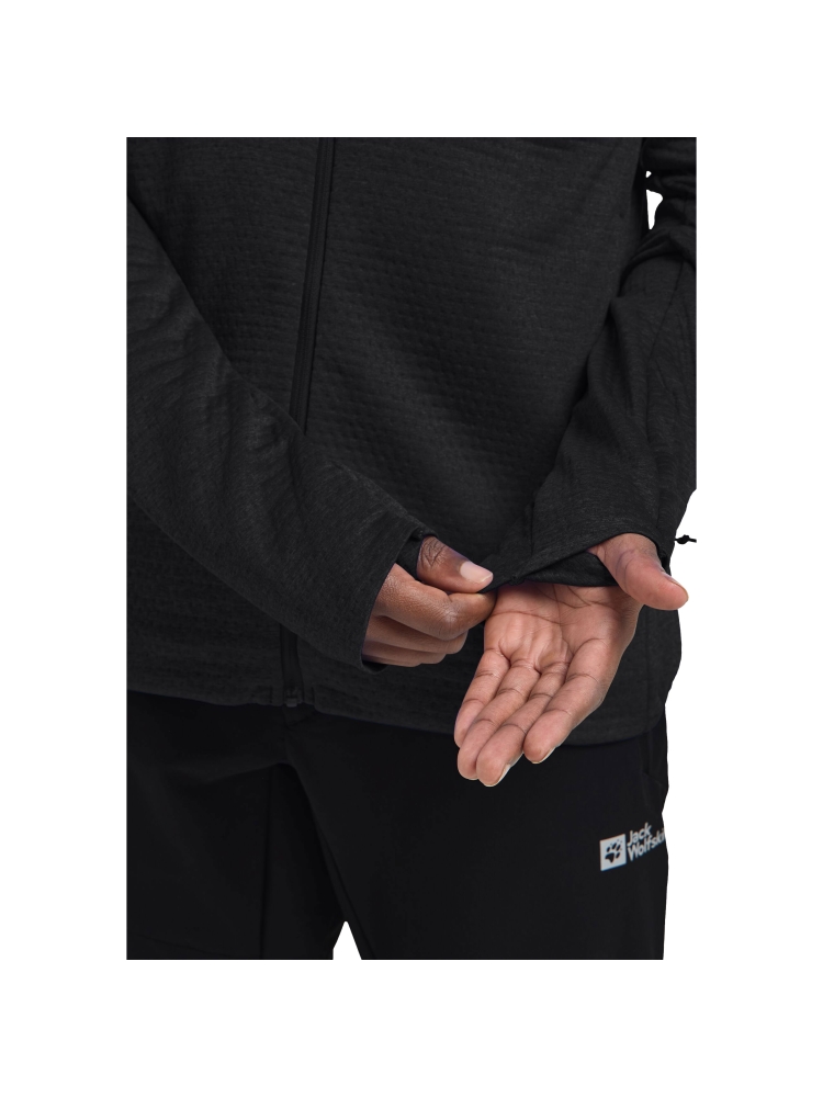 Jack Wolfskin Taiga Full Zip black A64200-6000 fleeces en truien online bestellen bij Kathmandu Outdoor & Travel