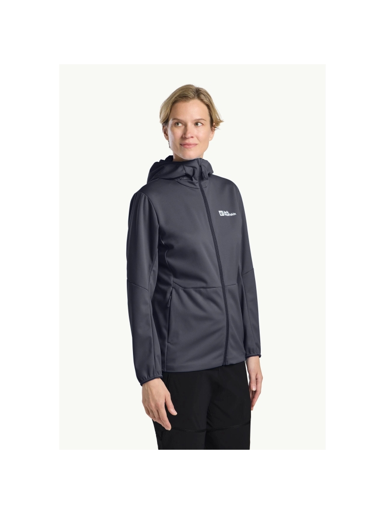 Jack Wolfskin Feldberg Hoody Women's graphite A63971-1388 fleeces en truien online bestellen bij Kathmandu Outdoor & Travel