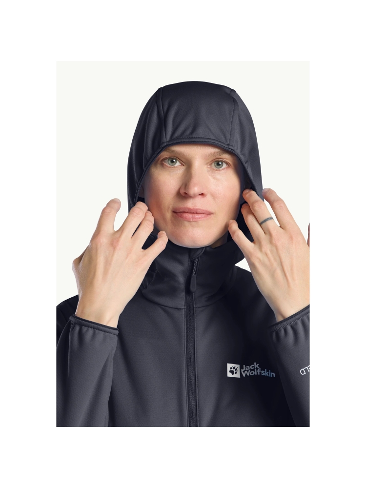 Jack Wolfskin Feldberg Hoody Women's graphite A63971-1388 fleeces en truien online bestellen bij Kathmandu Outdoor & Travel