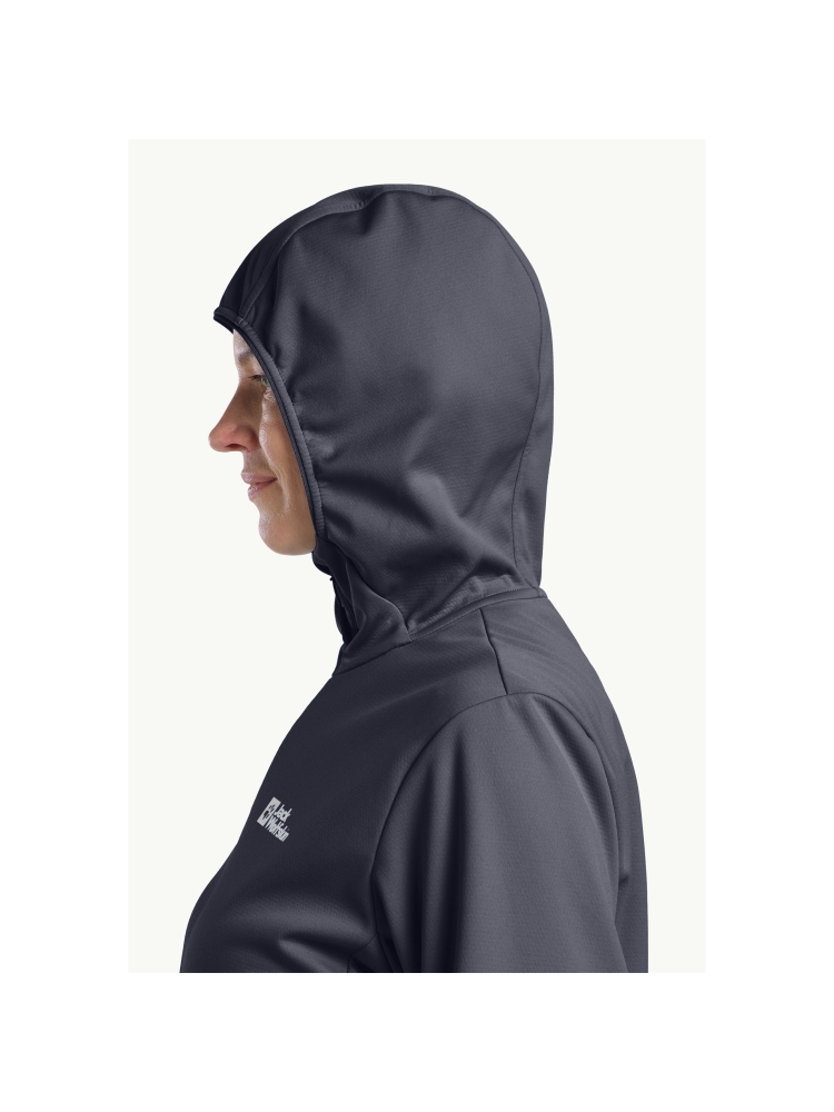 Jack Wolfskin Feldberg Hoody Women's graphite A63971-1388 fleeces en truien online bestellen bij Kathmandu Outdoor & Travel