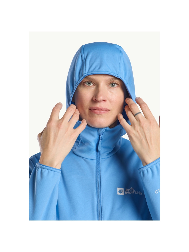 Jack Wolfskin Feldberg Hoody Women's mid blue A63971-C0454 fleeces en truien online bestellen bij Kathmandu Outdoor & Travel